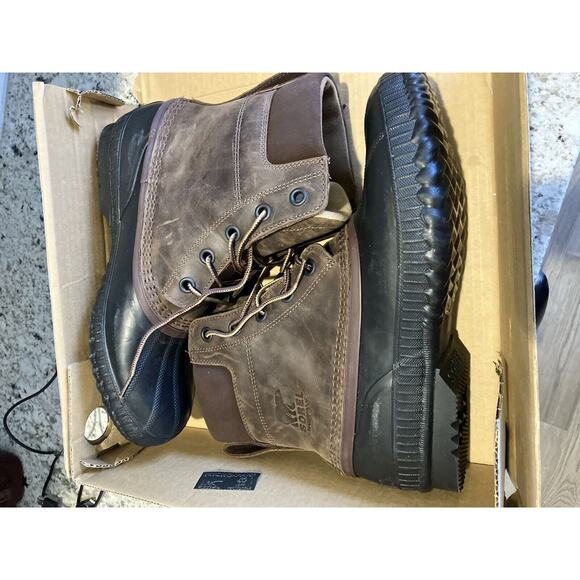 Sorel Cheyanne II Lace Duck Boots Tobacco Black Mens Size ***10 New - Picture 6 of 13